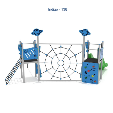 Complex de joacă Indigo-138 cu tobogan si elemente de catarare [1]