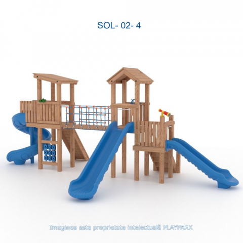 ROBINIA - Complex de Joaca SOL-02-4 din Lemn