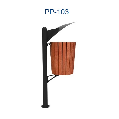 Mobilier URBAN - Cos de gunoi cu copac PP-103