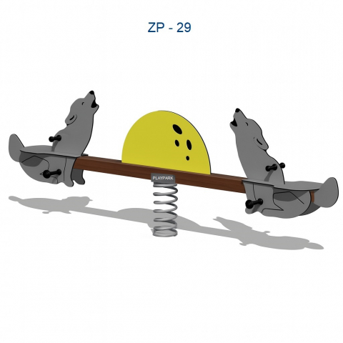 Echipamente de Joaca - Balansoar pe arc Grey Wolves ZP-29 — balansoar cu doi lupi