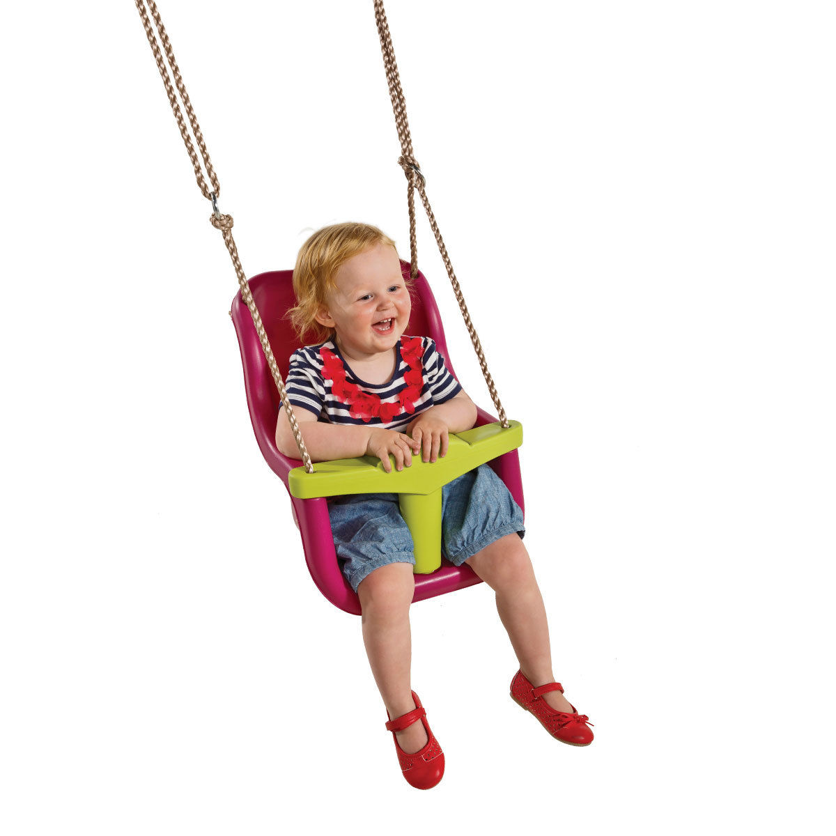 Leagan suspendat - Leagăn Baby Luxe cu protecție și centură pentru copii mici