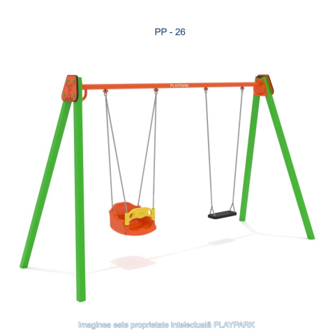 Echipamente de Joaca - Leagăn dublu PP-26 pentru locuri de joacă