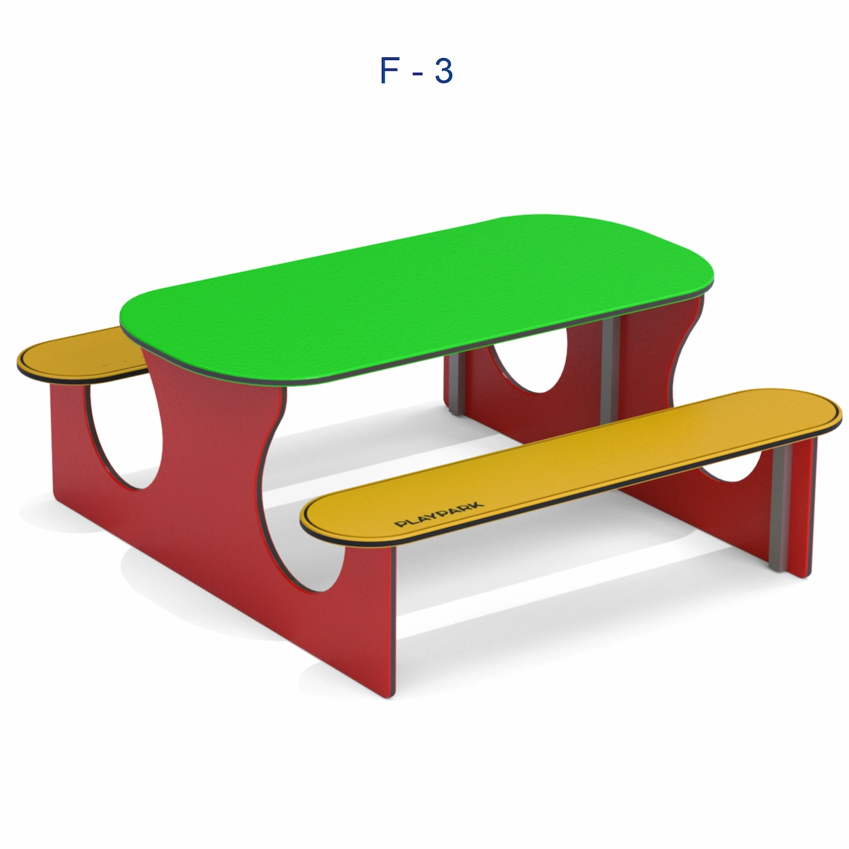 Столики и скамейки детские - Столик для детей с лавочками F-3, из HDPE