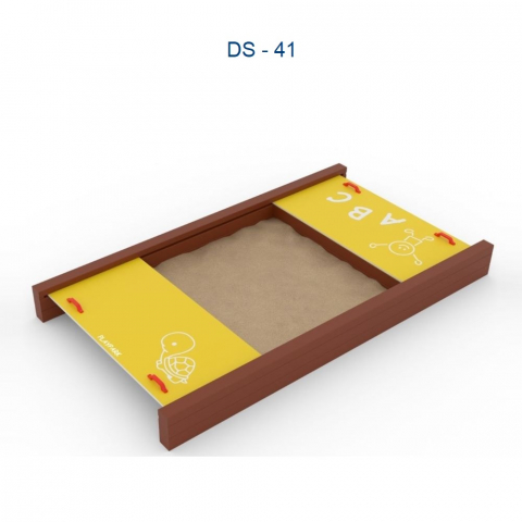 Echipamente de Joaca - Nisipiera cu capac DS-41 din lemn si hdpe