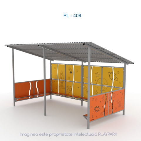 Pavilion pentru Gradinita - Pavilion PL- 408 cu banci pentru gradinita