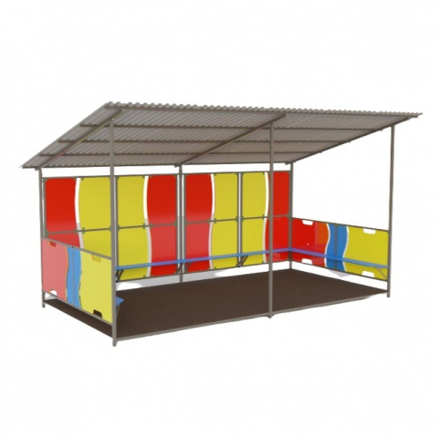 Pavilion pentru Gradinita - Pavilion PL- 411 cu podea si banci pentru gradinita