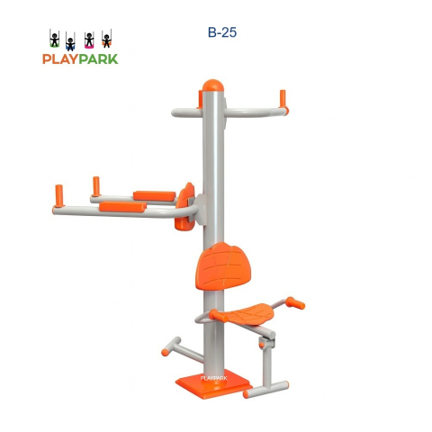 Уличные тренажеры - Уличный тренажёр «Суперсилач + Жим ногами» B-25