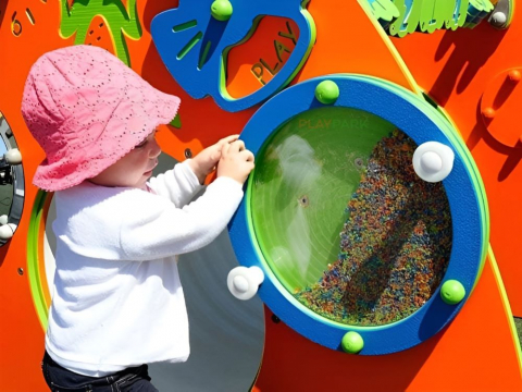 Tunel interactiv DS-12 pentru copii 0–7 ani cu jocuri educaționale și panouri senzoriale [5]