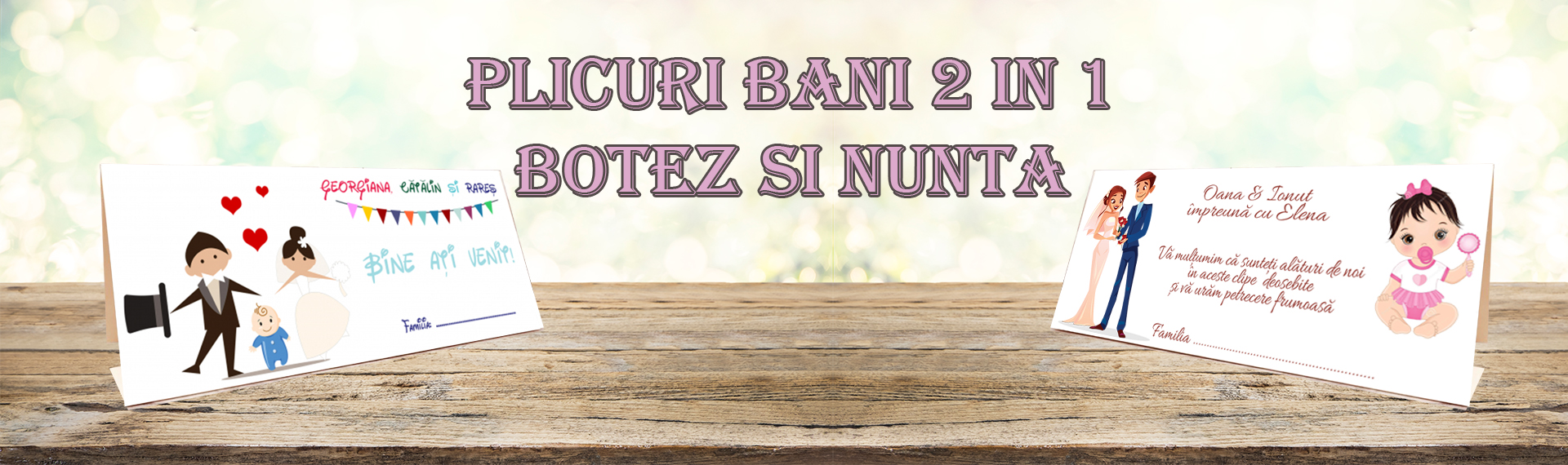 Plicuri bani 2 în 1