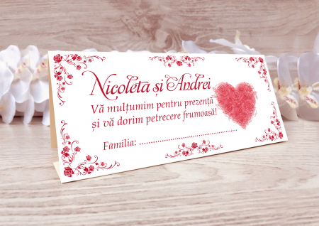 Plicuri bani nunta - plic de bani nunta Floral Inima