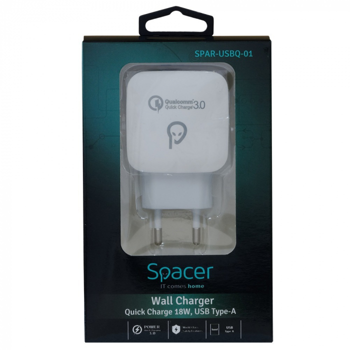 INCARCATOR retea SPACER Quick Charge 3.0 18W [3]