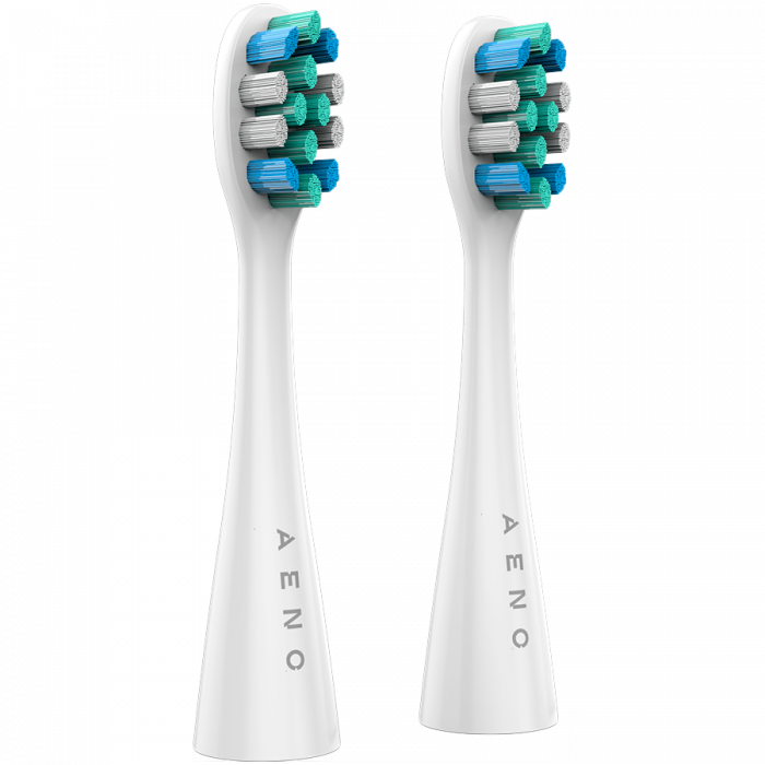 AENO Replacement toothbrush heads, White, Dupont bristles, 2pcs in set (for ADB0001S/ADB0002S) [1]
