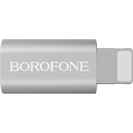 Adaptor MicroUSB to Lightning Borofone, BV5, Aluminiu, Incarcare si transfer, Argintiu [3]