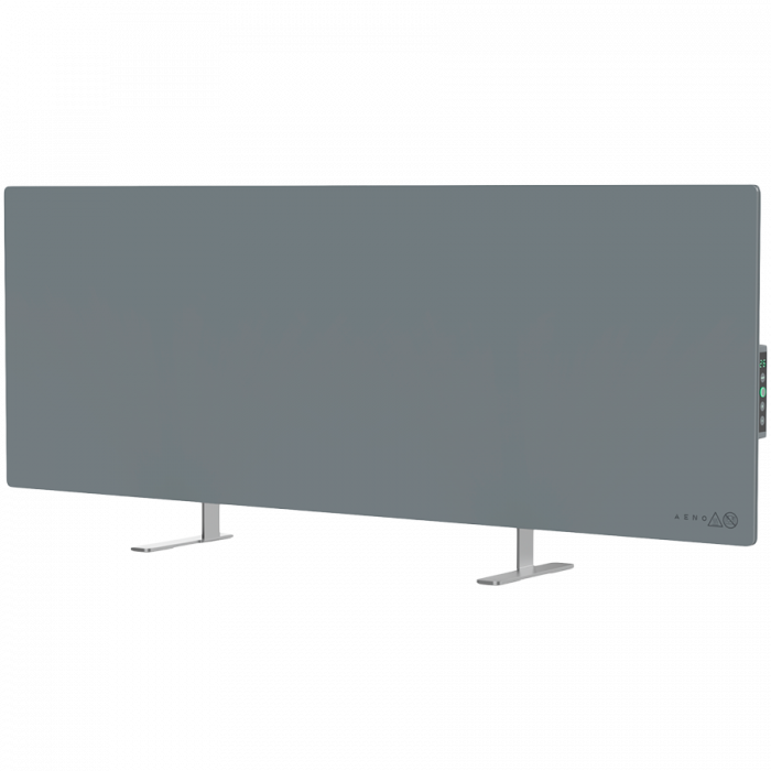 AENO Premium Eco Smart Heater, 700W, Tempered glass, Infrared+convection heating type, LED display, Plug type: Europe (E/F type), GREY [1]