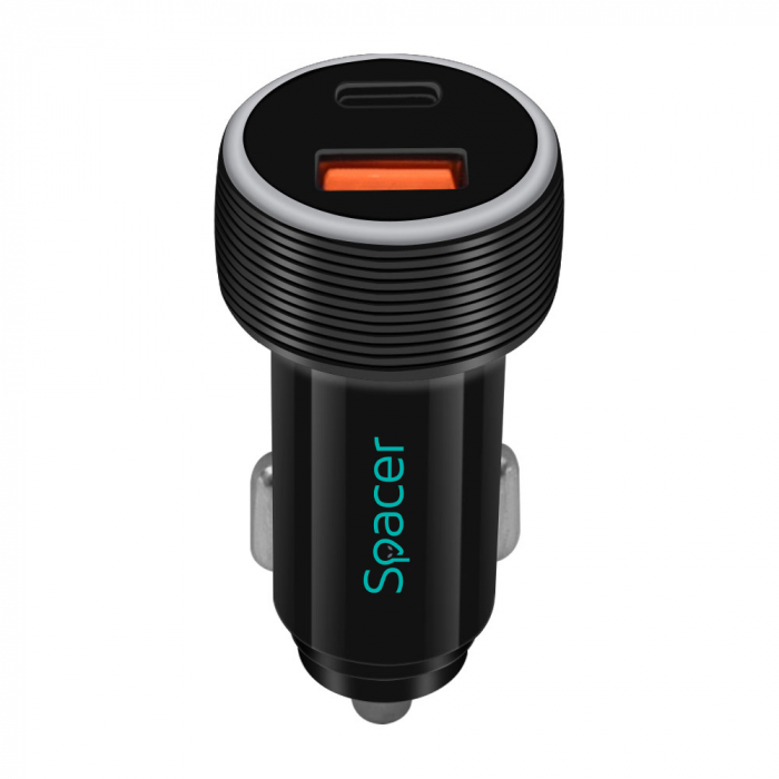 ALIMENTATOR auto SPACER QC 17W 3.1A max, SPCC-DUOQ-01 [2]
