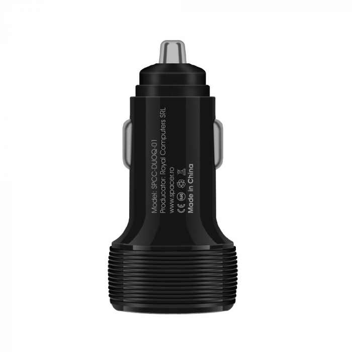 ALIMENTATOR auto SPACER QC 17W 3.1A max, SPCC-DUOQ-01 [4]