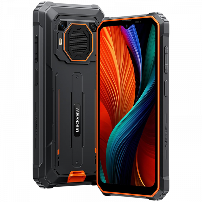 Blackview BV6200 Plus LTE 6.56" HD+IPS 720x1612 90Hz 8+256GB Unisoc T606 Octa-core 1.6GHz CAM Front 13MP Rear 16+2MP IP68/IP69K/MIL-STD-810H NFC Fingerprint 11000mAh NO Charger Android 14 Orange [1]