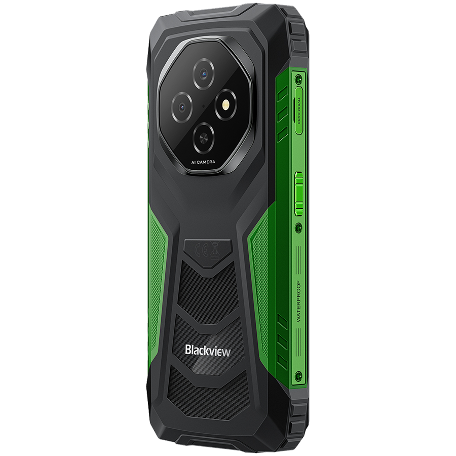 Blackview FORT1 LTE 6.56-inch HD+ 1612x720 90Hz 6+256GB Unisoc T615 Octa-Core 1.8GHz 8MP Front 16+2MP Rear NFC MIL-STD-810H 10000mAh Fingerprint Android 15 Green [6]