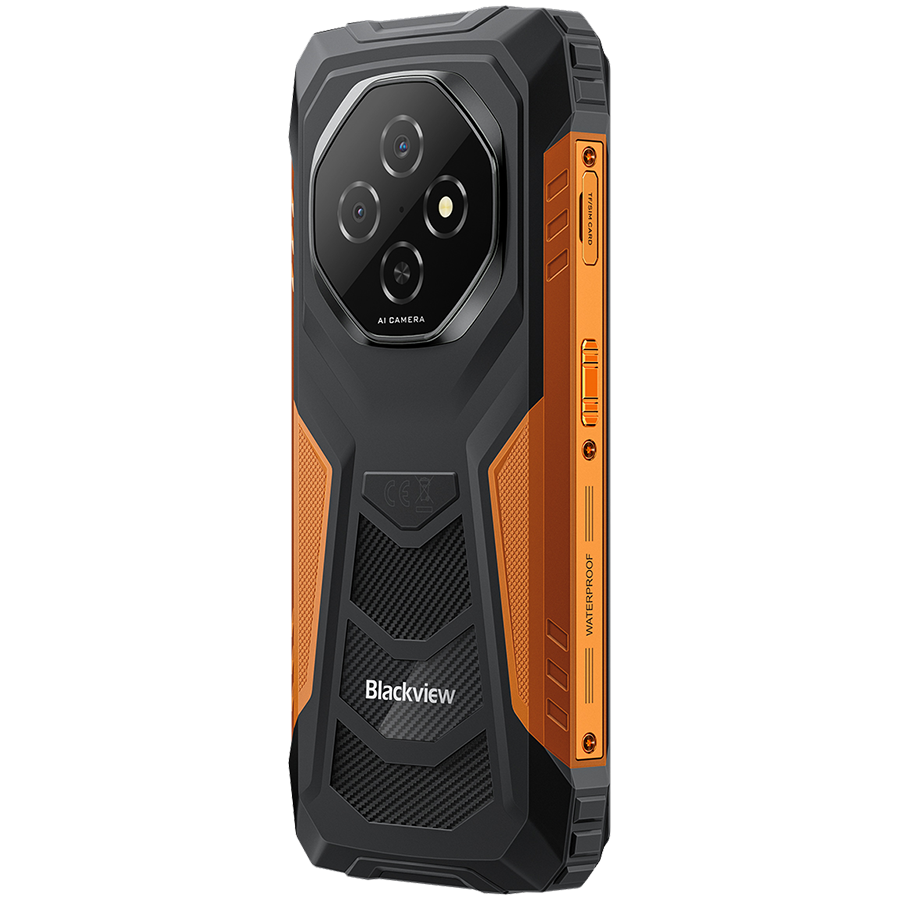 Blackview FORT1 LTE 6.56-inch HD+ 1612x720 90Hz 6+256GB Unisoc T615 Octa-Core 1.8GHz 8MP Front 16+2MP Rear NFC MIL-STD-810H 10000mAh Fingerprint Android 15 Orange [6]