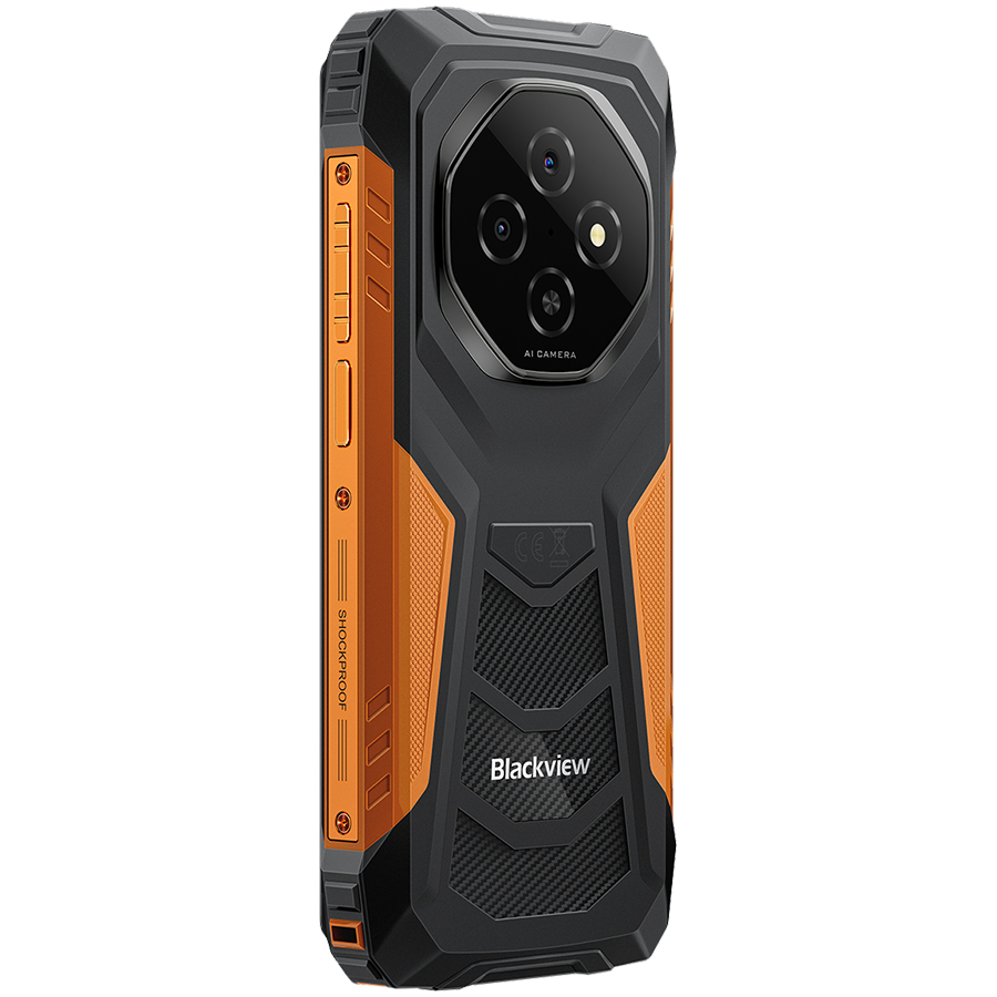 Blackview FORT1 LTE 6.56-inch HD+ 1612x720 90Hz 6+256GB Unisoc T615 Octa-Core 1.8GHz 8MP Front 16+2MP Rear NFC MIL-STD-810H 10000mAh Fingerprint Android 15 Orange [7]