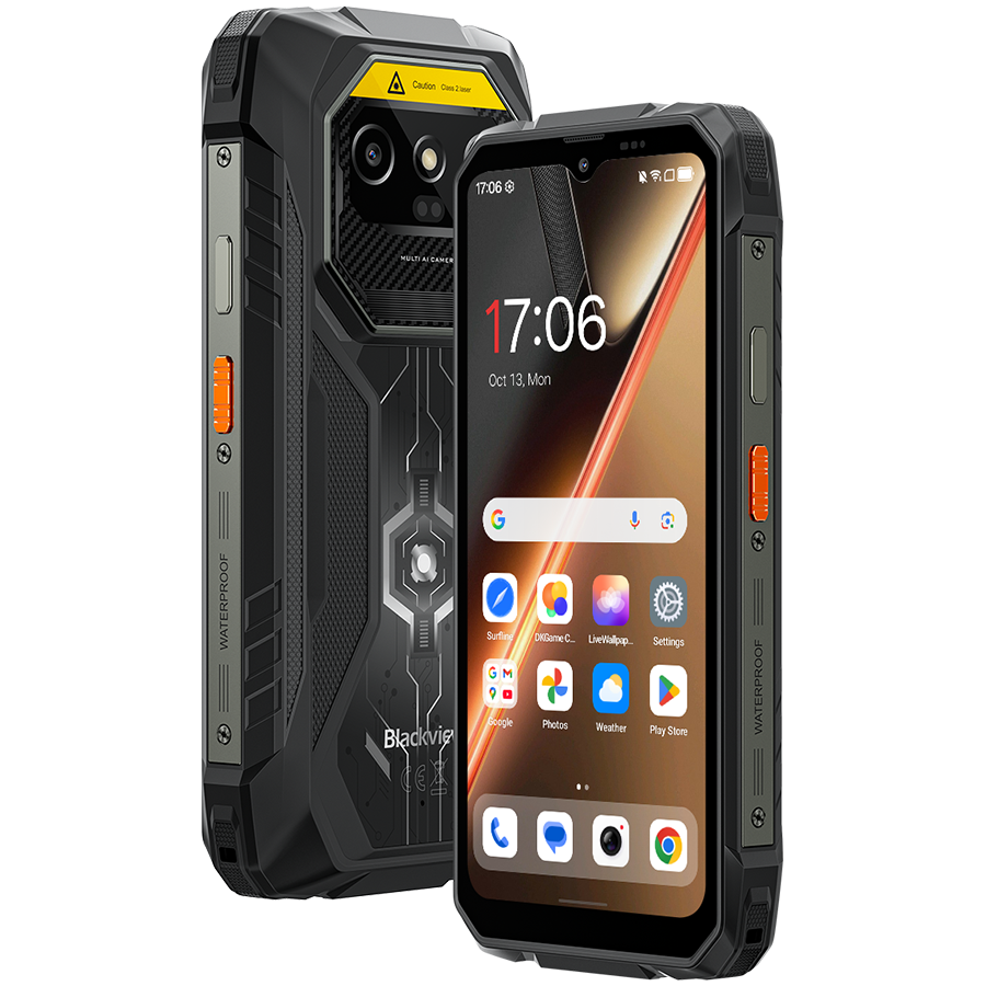 Blackview ROCK 1 Pro LTE 6.56-inch HD+ 1612x720 90Hz 8+256GB MT Helio G81 Octa-Core 2.0GHz 13MP Front 16+20MP Rear BARCODE SCANER NFC MIL-STD-810H 15000mAh Fingerprint Android 16 Black [2]