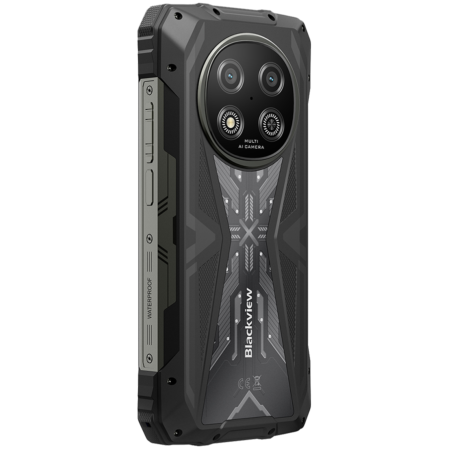 Blackview ROCK 2 5G 6.67-inch HD+ 1640x720 120Hz 12+256GB Unosoc T8100 Octa-Core 2.2GHz 13MP Front 16MP Rear NFC FG MIL-STD-810H 15000mAh Fingerprint Android 16 Black [7]