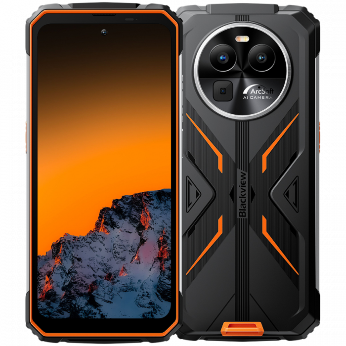 Blackview Rugged BV8100 6.5inch FHD+ IPS 1080*2400 120Hz Gorilla Glass 5, MT6789 8/256GB 32MP; Rear 50MP/13MP/VGA 8800mAh, 45W fast charging NFC, IP68 & IP69K & MIL-STD-810H, Android 14 Orange [1]
