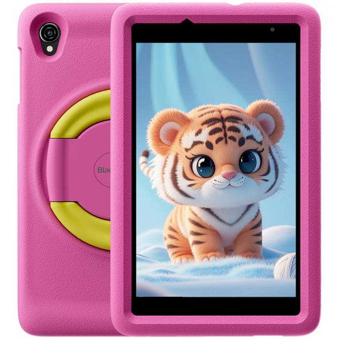Blackview Tab A5 Kids, tablet, 8.0-inch 800*1280 HD+ IPS, Unisoc Tiger T310, 3GB + 64GB, LPDDR4 +EMMC5.1, 5100mAh; 5W Charge, 4G:FDD:B1/B3/B7/B8/B20/B19, DokeOS_P 4.0 Based on Android 14, Pink [1]
