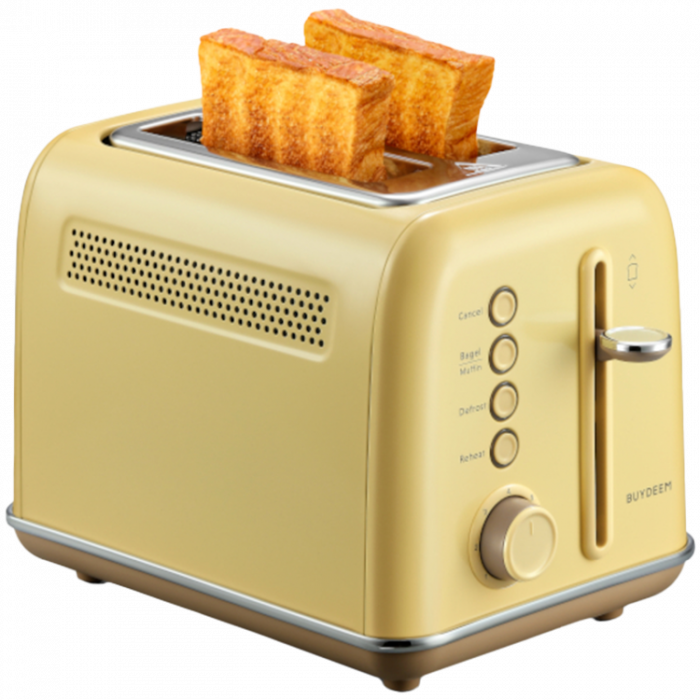 BUYDEEM 2 Slice Toaster, model DT620E, color Mellow Yellow, EU [2]