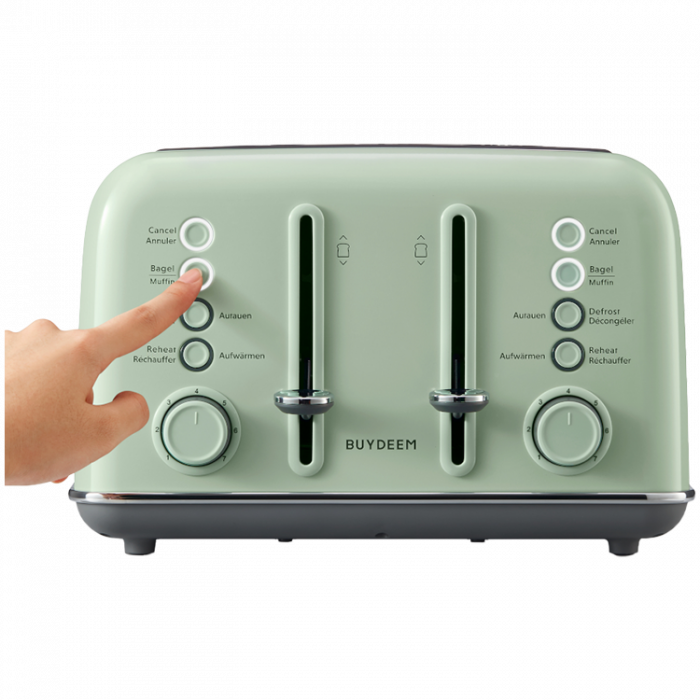 BUYDEEM 4 Slice Toaster, model DT640E, color Cozy Greenish, EU [6]