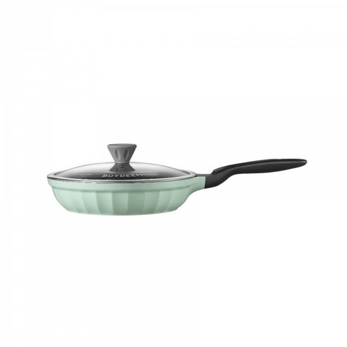 BUYDEEM Cast Aluminum Nonstick Frying Pan 25 cm, model CP151, color Cozy Greenish [1]