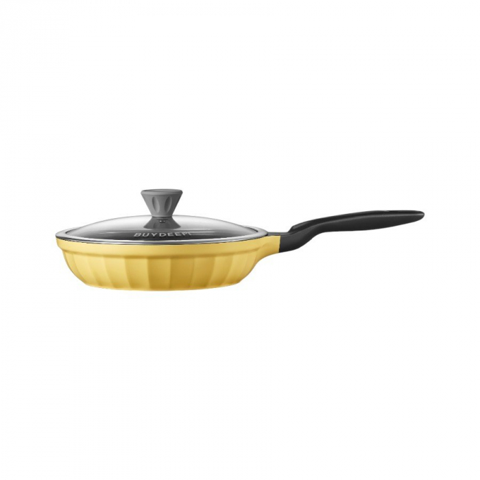 BUYDEEM Cast Aluminum Nonstick Frying Pan 25 cm, model CP151, color Mellow Yellow [1]