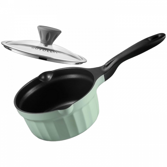 BUYDEEM Cast Aluminum Nonstick Sauce Pan 1,8L, model CP141, color Cozy Greenish [1]