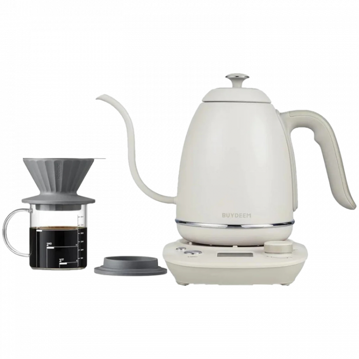 BUYDEEM Electric Gooseneck Coffee Kettle, model K821, color Oat White EU [1]