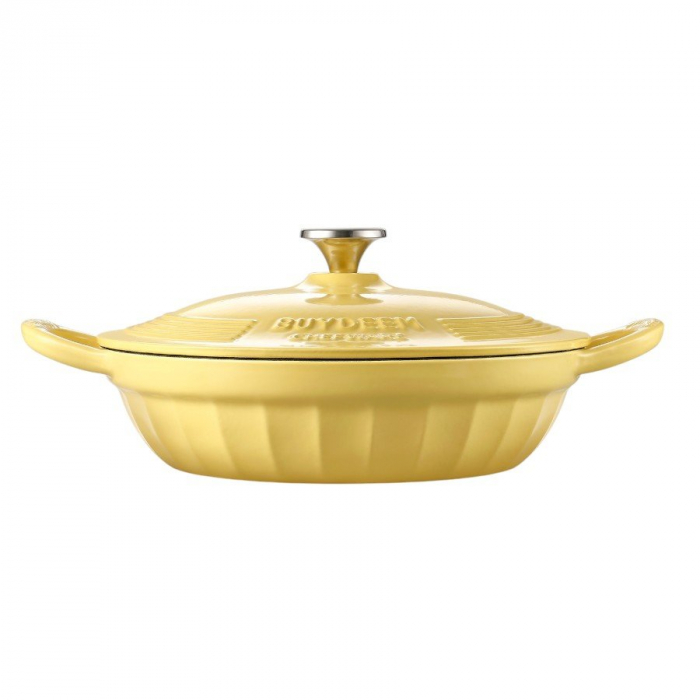 BUYDEEM Enameled Cast Iron Dutch Oven, model CP581, color Mellow Yellow [1]