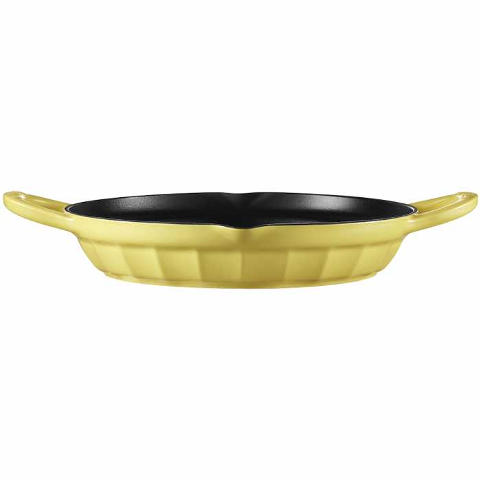 BUYDEEM Enameled Cast Iron Grill Pan 26 cm, model CP553, color Mellow Yellow [3]