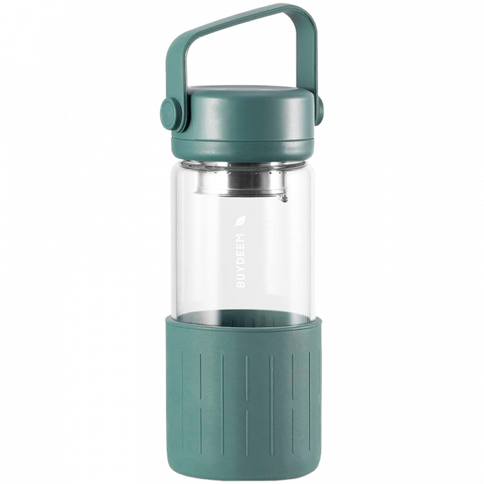 BUYDEEM Glass Tea Bottle, model DG42, color Cozy Greenish [1]