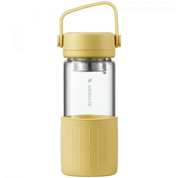 BUYDEEM Glass Tea Bottle, model DG42, color Mellow Yellow [1]