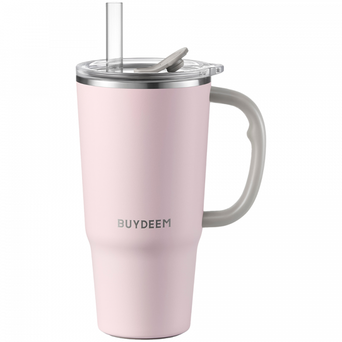 BUYDEEM Thermo Mug With Straw, model DS57, color Pink [1]