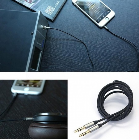 Cablu Audio Remax, Jack 3.5 mm Auxiliar, 1M, Negru [3]