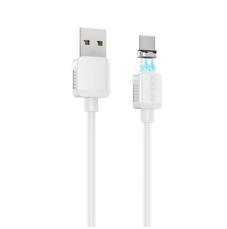 Cablu De Date Borofone Bx57 Usb A - Type C Magnetic 1m 2a - Alb Sup [1]