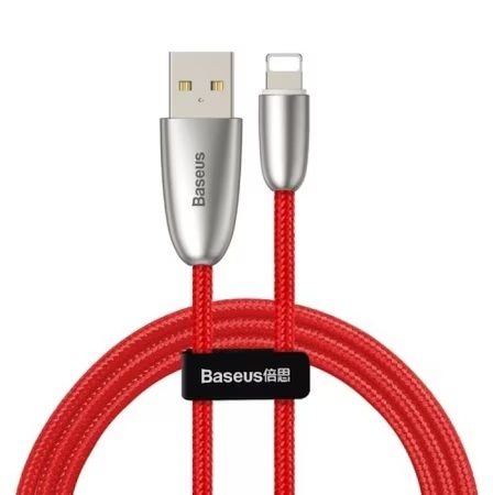 Cablu de date/incarcare Baseus, Torch Series Lightning 2M, 1.5 A, Rosu [1]