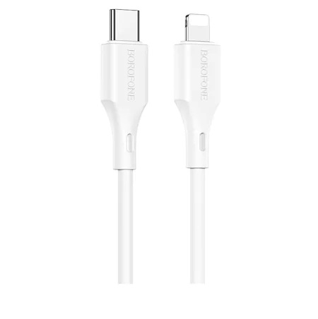 Cablu de date/incarcare Borofone, BX49 USB Type-C, tip Lightning, Alb [1]