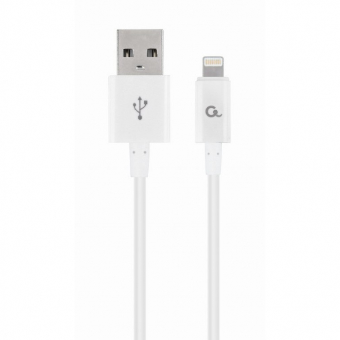 Cablu de incarcare si de date 8-pin Gembird, 2 m, alb "CC-USB2P-AMLM-2M-W" [1]