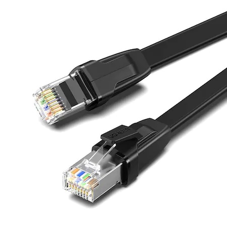 Cablu de retea, UGREEN, NW134, U/FTP Ethernet RJ45, Cat 8, Lungime 1,5 m, Viteza de transmisie 40 GB/s, Negru, Cupru pur, PVC [1]