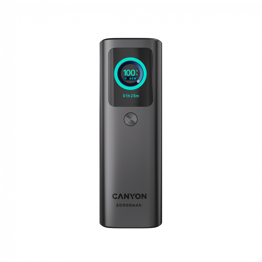 CANYON Built-in cable power bank OnPower 265 20000mAh 165W Aluminium Dark grey [3]