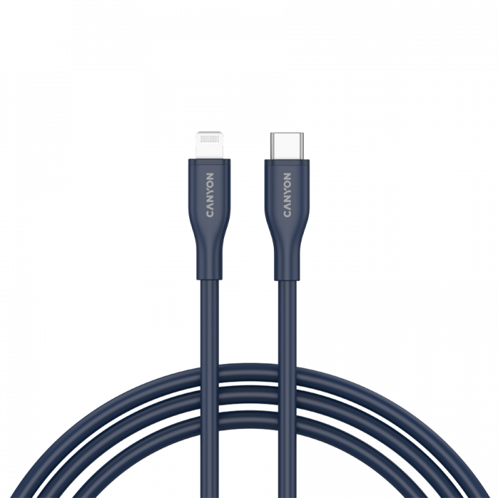 CANYON cable CLNM60 C-L 60W MFI 1m Silicon Blue [1]