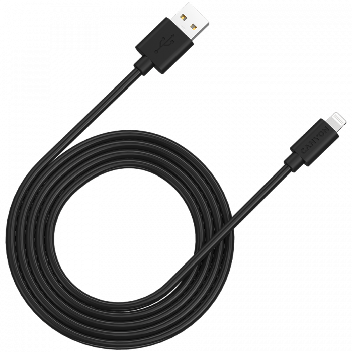 CANYON cable MFI-12 USB-A to Lightning 2m Black [1]