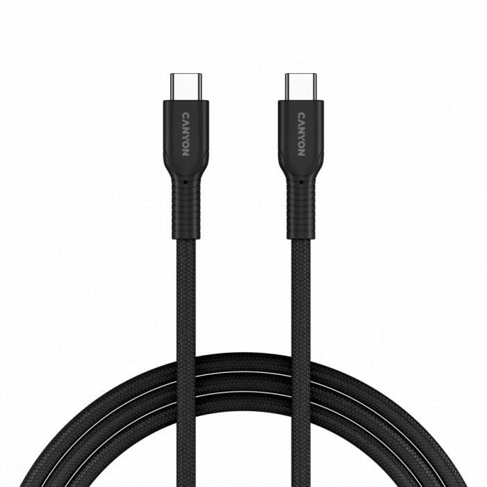 CANYON cable OnWire 60CL C-C 60W COLOR Braided 1m Black [4]