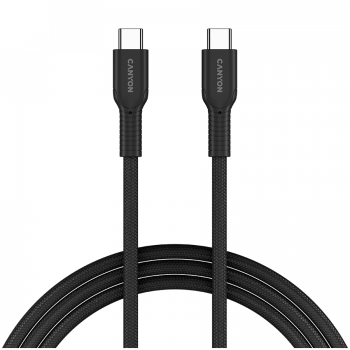 CANYON cable OnWire 60CL C-C 60W COLOR Braided 1m Black [1]